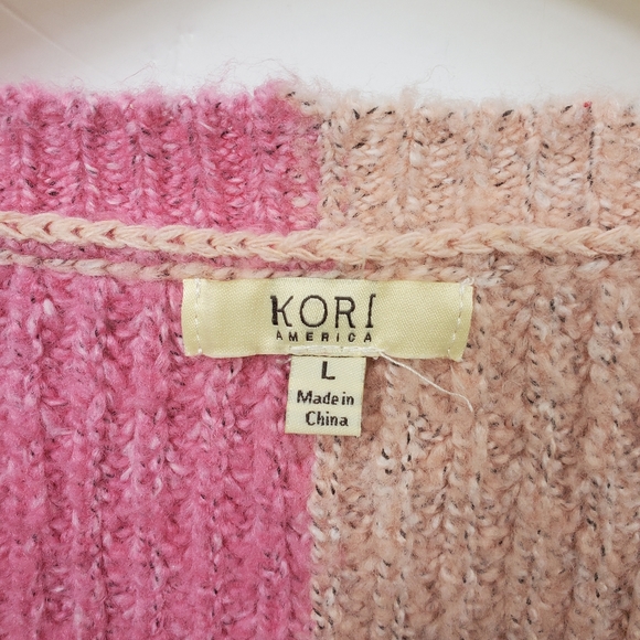 URBAN Outfit.  Colorblock Oversized Plush Sweater Sz Large EUC! - Picture 11 of 14